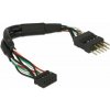 Delock napájací prepojovací kábel 12 cm čierna; 41977