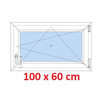 Soft Plastové okno 100x60 cm, otváravé a sklopné
