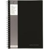 Špirálový zošit, A4, linajkový, 80 strán, PUKKA PAD Black, čierna