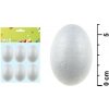 MFP Easter polystyrénové vajíčka, výška 6cm, biele (6ks)