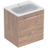 Geberit Selnova Square umývadlo so skrinkou 60 cm orech 501.254.00.1