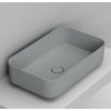 Ceramica Dolomite Noemi umývadlo 64x38.5 cm obdĺžnik pultové umývadlo sivá/kamenná matná D311245