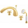 MORAVA RETRO - 5-otvorová vaňová batéria, zlatá lesklá MK369.0SZ, RAV Slezák Farba: GOLD - lesklý, Rozmer: 1/2