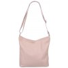 NovaKabelka.sk Ebe Rosa Petalo kožená talianska crossbody kabelka ružová