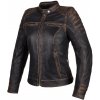 Carmen Vintage Lady čierno-hnedá (Dámska kožená moto bunda TXR Carmen Vintage je vyrobená z jemnej kozej kože. Má mesh podšívku, krátky zips na spojenie s nohavicami a pásy po bokoch.)