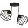 LEDLUX Stropné svietidlo Urban Cage – moderné čierne loftové osvetlenie s dvoma tienidlami Typ: Typ 1