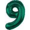 Godan Fóliový balón - číslo 9, tmavozelené 85 cm