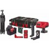 MILWAUKEE M12 3PLKIT-401P křížový 360° laser ZELENÝ, statív, držiaky, prijímač, terčík, PACKOUT 4933478960