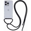 AppleKing transparentný kryt so šnúrkou pre iPhone 16 Pro - čierny - možnosť vrátiť tovar ZADARMO do 30tich dní