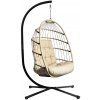 Skládací závěsné houpací křeslo Houseland Malta pískové