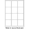 CDRmarket ETR01007002A4100 samolepiace etikety 66 x 70 mm, 12 etiket, A4, 100 listů, biela