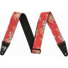 Fender 2'' Hawaiian Strap Red Floral Red Gitarový pás