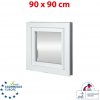 OKNA-HNED.SK Plastové okno 90x90 cm (900x900 mm) biele otváravé aj sklopné ľavé