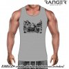 Pánske tielko RANGER® - motív Motorkári 28A Svetlošedá 3XL