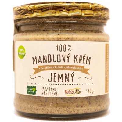 Božské oříšky Mandlový krém jemný 100% 190g