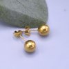 Pozlátené náušnice guličky z chirurgickej ocele veľkosti 3, 5, 7mm 5mm