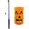 Rappa Lampión Halloween tekvica 15 cm so svietiacou paličkou 40 cm