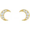 Preciosa Trblietavé pozlátené náušnice kôstky s kubickou zirkóniou Moon Star 5363Y00