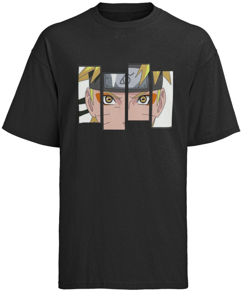 Hattree pánske tričko z organickej bavlny Bavlna Anime Naruto Sasuke Managa Ninja Merch