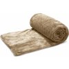 Textilomanie Béžová mikroplyšová deka CALMI 150x200