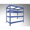 Kovový regál Biedrax 50 x 60 x 90 cm, modrý - 4 police biele lamino 12mm
