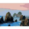 Diamondi Diamantové maľovanie - SKALY V MORI (DENNIS FRATES) Rámovanie: vypnuté plátno na rám, Rozmer: 40x50 cm