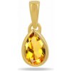 Nefertitis Strieborný prívesok s brúseným citrínom CB-P710G-C NF58133 - 8 mm, 0,5 g