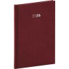 NOTIQUE Týždenný diár Balakon 2026, bordový, 15 x 21 cm