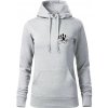 Bowling kolky - Mikina dámská Cape s kapucí - XS ( Svetlosivý melír )