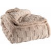 Tiseco Home Studio Béžová deka z mikroplyšu Rava 150x200