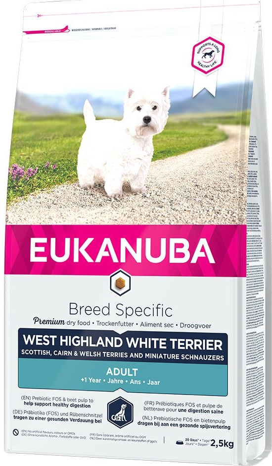 Eukanuba Adult Breed Specific West Highland White Terrier 3 x 2,5 kg