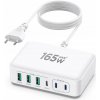 Aione 165W USB-C Nabíjačka, 6-Port pre iPhone, MacBook, Android