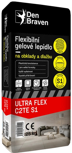 Den Braven Flexi gelové lepidlo na obklady a dlažbu ULTRA FLEX C2TE S1 25 kg