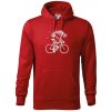Gravel Bike - kostra - Mikina pánska Cape s kapucňou - XL ( Červená )