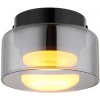 GLOBO 16055DS HIGGINS stropné svietidlo D130mm 1xGX53 6W 400/270lm 1800K čierna, dymová