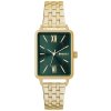 MINET Zlato-zelené dámske hodinky SIENA so zlatým oceľovým remienkom
