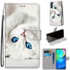 Peňaženkové kožené puzdro na Motorola Moto G8 Power - White Kitten