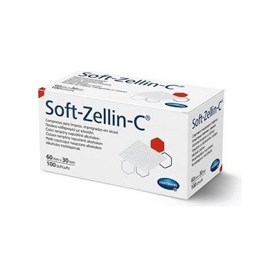 Soft-Zellin-C tampón sterilný s alkoholom 60 x 30 mm 100 ks