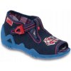 Befado detské papuče Sponky modré veľkosť 20