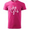 Cycle bicykel - Klasické pánske tričko vyššej gramáže - L ( Purpurová )