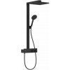 Hansgrohe Raindance E - Sprchový set s termostatom, 30x30 cm, EcoSmart, matná čierna - 27362670