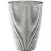 Váza BURA perleťovo sivá s ryhovaním H24 cm