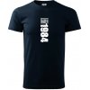 Limited edition 1984 pruh - Klasické pánske tričko vyššej gramáže - XL ( Tmavomodrá (veľmi tmavá - skoro čierna) )