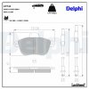 Sada brzdových platničiek kotúčovej brzdy DELPHI LP741