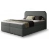 Wilsondo Jednolôžková boxspring posteľ s úložným priestorom Gavin 120x200 - sivá