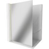 Mexen Kioto L, sprchová zástena Walk-In 90 x 200 cm, 8mm sklo vzor zrkadlo, zlatý matný profil, 800-090-103-55-50