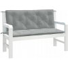 VidaXL Podložky / Vankúše na záhradnú lavicu, 2 ks, svetlosivý melír