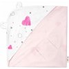 Zavinovacia deka s kapucňou, bavlna + jersey, I love Girl Baby Nellys, ružová Baby Nellys