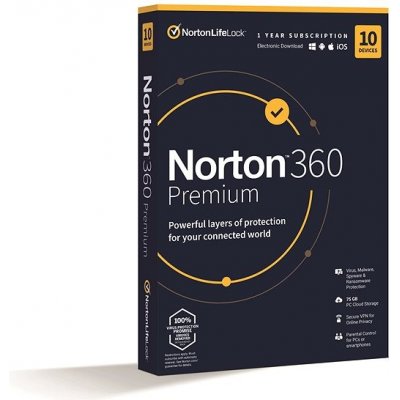 Norton 360 Premium 75GB 1 lic. 10 zar. 12 mes.
