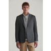SAKO GANT SLIM TWO-TONED TWILL JERSEY BLAZER ANTRACITE